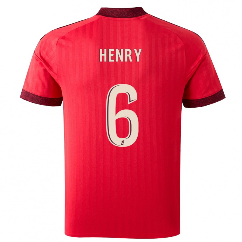 Danxen Pánské Amandine Henry #6 Vínová Červená Bílá Daleko Hráčské Dresy 2026/27 Dres