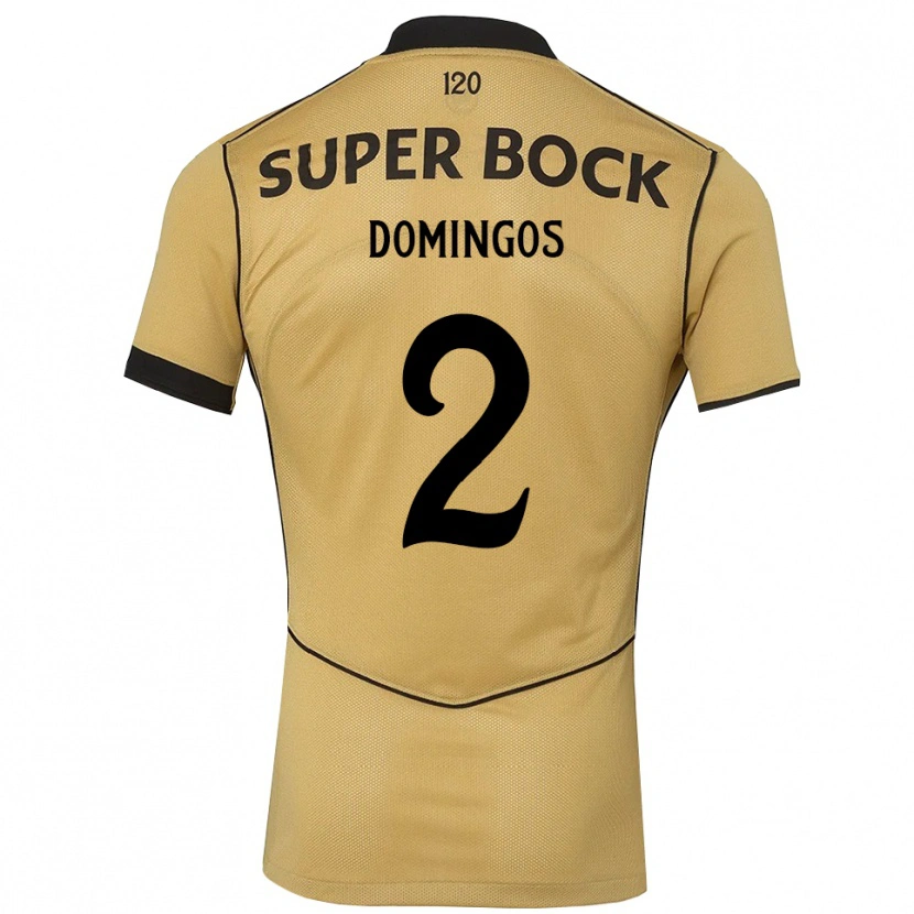 Danxen Pánské Estefânio Rúben Sirgado Domingos #2 Zlatavě Rudá Černá Daleko Hráčské Dresy 2026/27 Dres