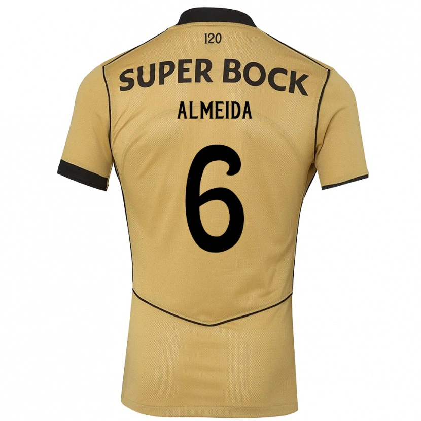 Danxen Pánské Martim Almeida #6 Zlatavě Rudá Černá Daleko Hráčské Dresy 2026/27 Dres