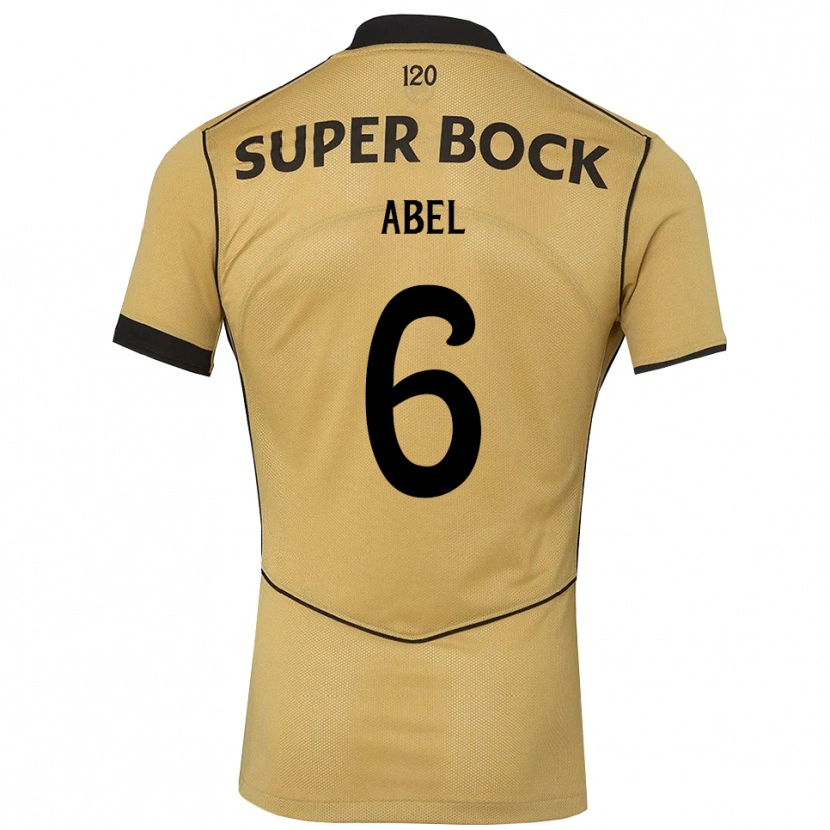 Danxen Pánské Luís Abel #6 Zlatavě Rudá Černá Daleko Hráčské Dresy 2026/27 Dres