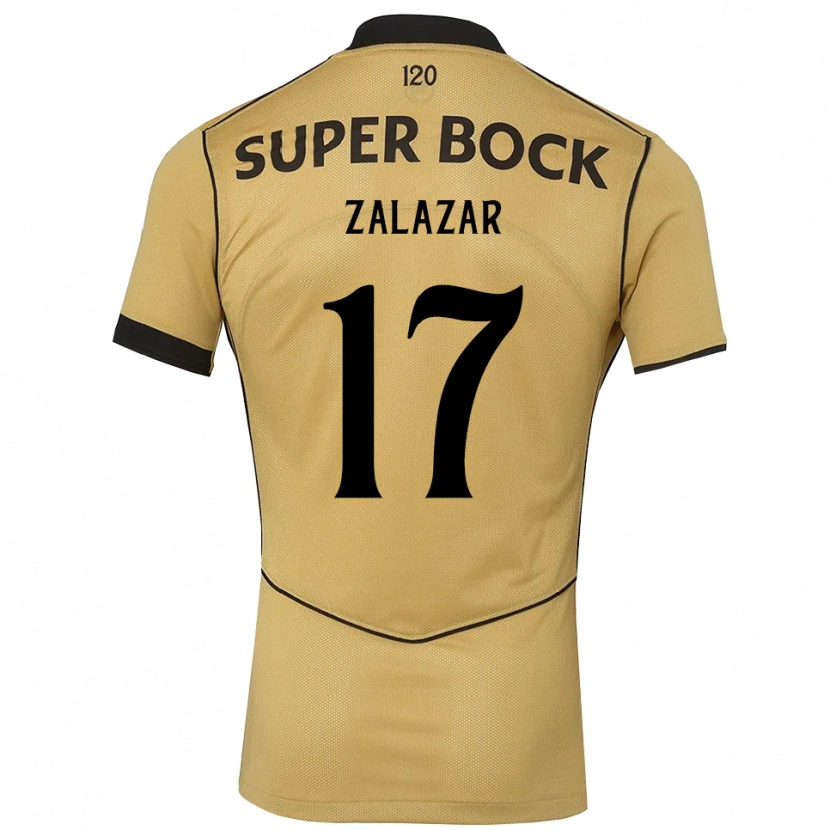 Danxen Pánské Rodrigo Zalazar #17 Zlatavě Rudá Černá Daleko Hráčské Dresy 2026/27 Dres