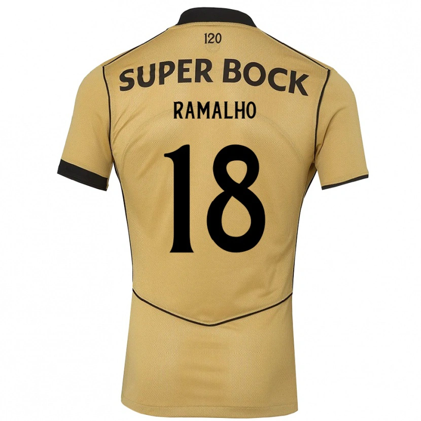 Danxen Pánské Inês Filipa Ramalho Gonçalves #18 Zlatavě Rudá Černá Daleko Hráčské Dresy 2026/27 Dres