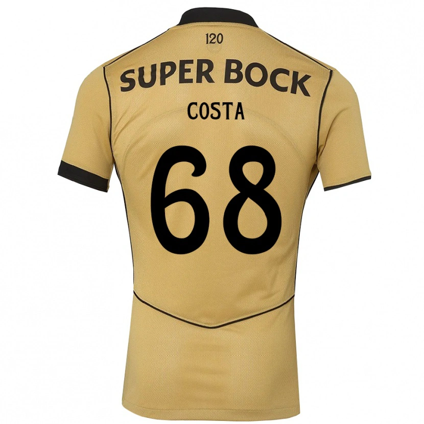 Danxen Pánské Daniel Costa #68 Zlatavě Rudá Černá Daleko Hráčské Dresy 2026/27 Dres