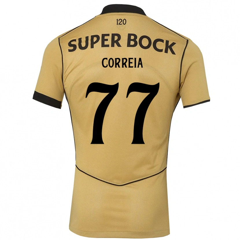 Danxen Pánské Alícia Correia #77 Zlatavě Rudá Černá Daleko Hráčské Dresy 2026/27 Dres