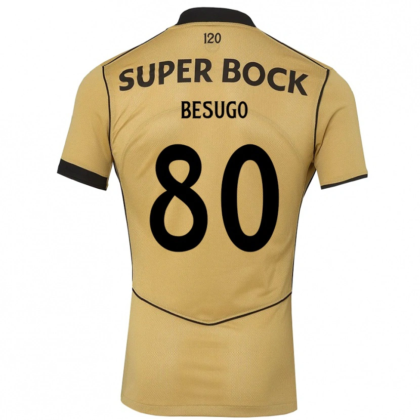 Danxen Pánské Rafael Besugo #80 Zlatavě Rudá Černá Daleko Hráčské Dresy 2026/27 Dres