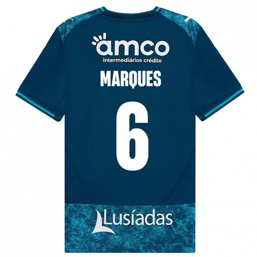 Danxen Pánské Rodrigo Marques #6 Tmavě Břidlicově Šedá Středně Tyrkysová Daleko Hráčské Dresy 2026/27 Dres