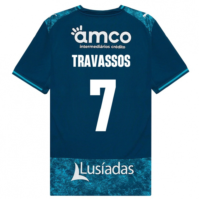 Danxen Pánské Diogo Travassos #7 Tmavě Břidlicově Šedá Středně Tyrkysová Daleko Hráčské Dresy 2026/27 Dres