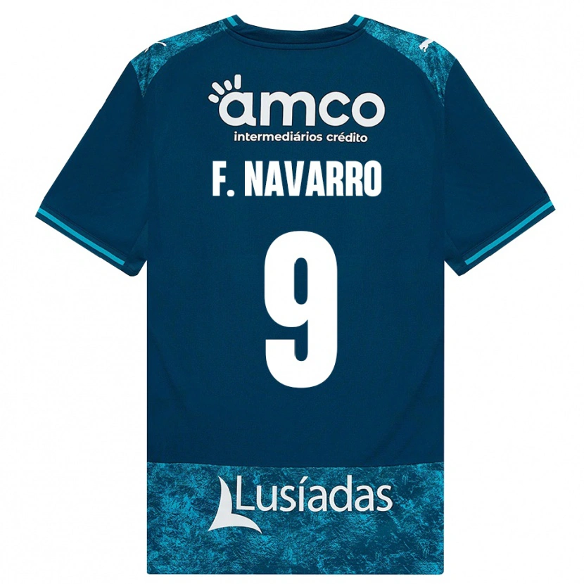 Danxen Pánské Fran Navarro #9 Tmavě Břidlicově Šedá Středně Tyrkysová Daleko Hráčské Dresy 2026/27 Dres