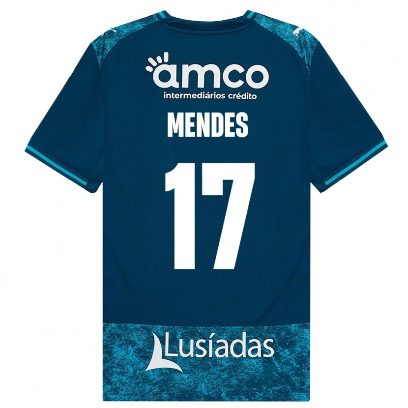 Danxen Pánské Joe Mendes #17 Tmavě Břidlicově Šedá Středně Tyrkysová Daleko Hráčské Dresy 2026/27 Dres