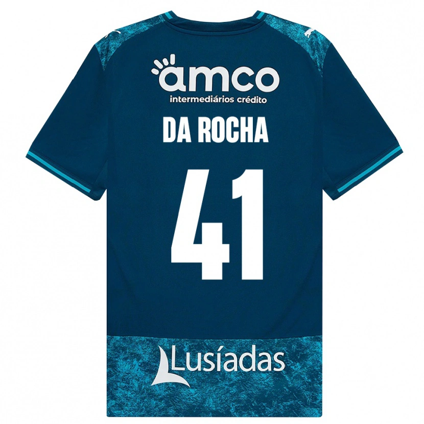 Danxen Pánské Yanis Da Rocha #41 Tmavě Břidlicově Šedá Středně Tyrkysová Daleko Hráčské Dresy 2026/27 Dres