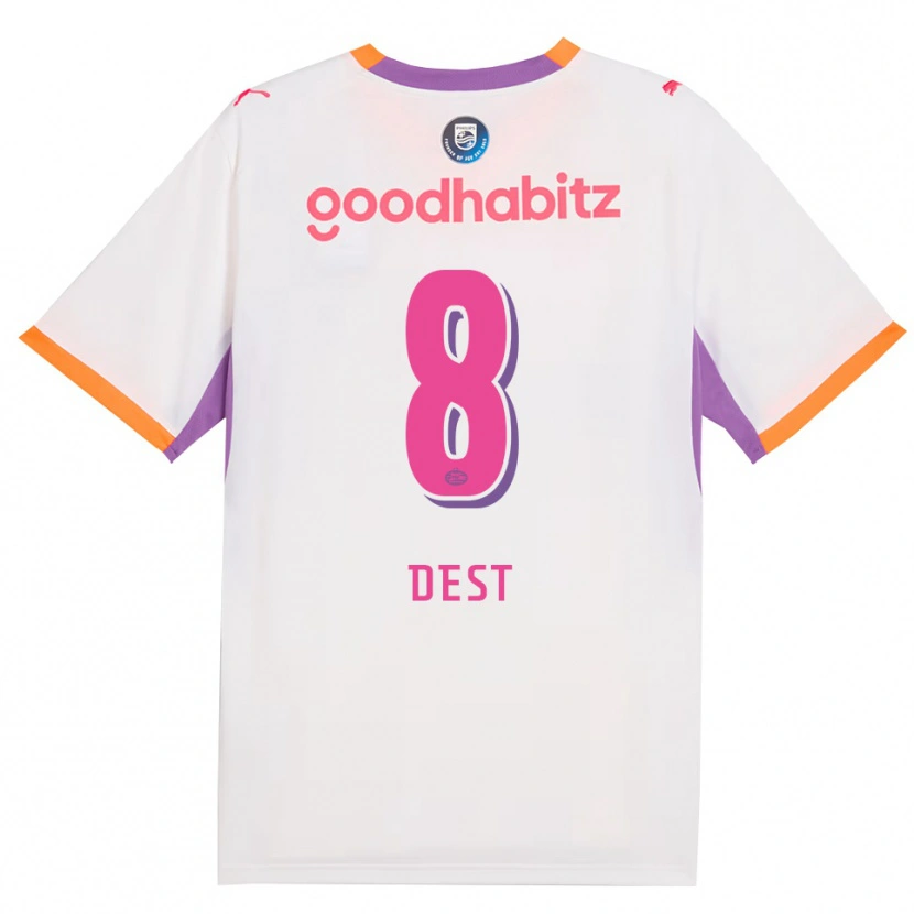 Danxen Pánské Sergiño Dest #8 Bílá Fialová Oranžová Daleko Hráčské Dresy 2026/27 Dres
