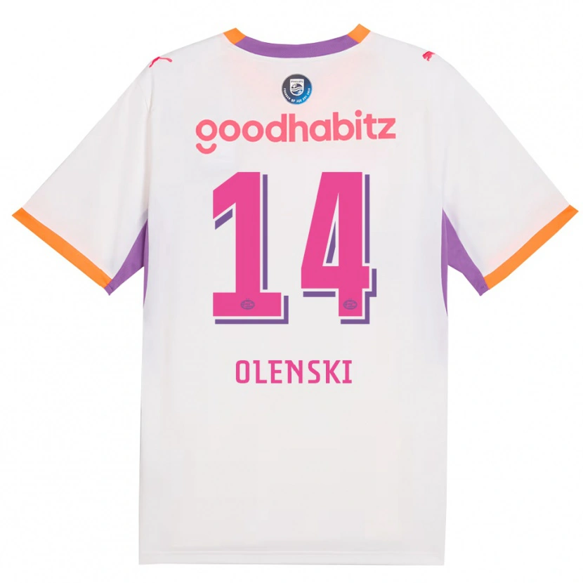 Danxen Pánské Rayjen Olenski #14 Bílá Fialová Oranžová Daleko Hráčské Dresy 2026/27 Dres