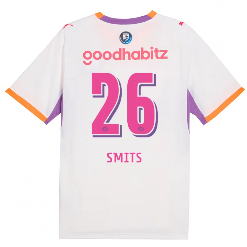 Danxen Pánské Eef Smits #26 Bílá Fialová Oranžová Daleko Hráčské Dresy 2026/27 Dres