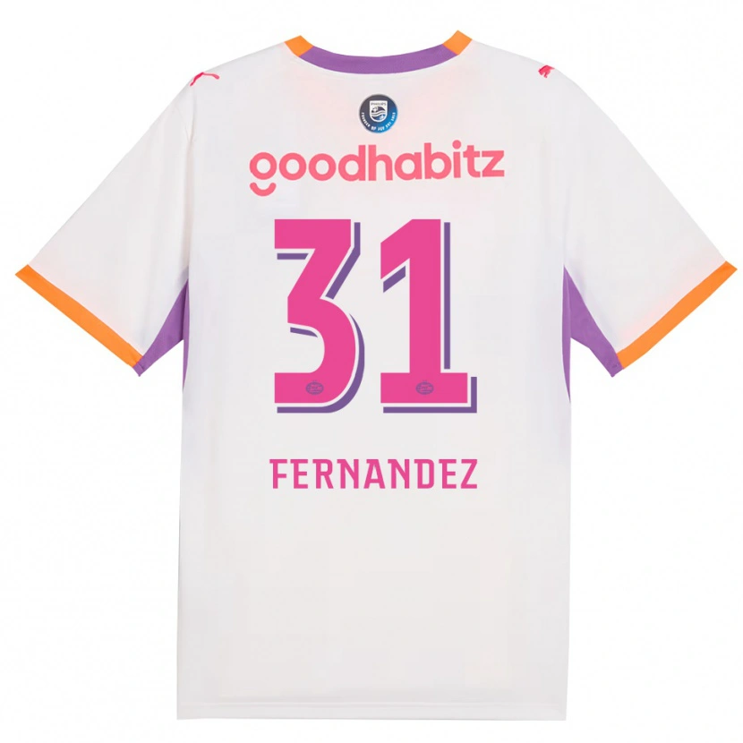 Danxen Pánské Noah Fernandez #31 Bílá Fialová Oranžová Daleko Hráčské Dresy 2026/27 Dres