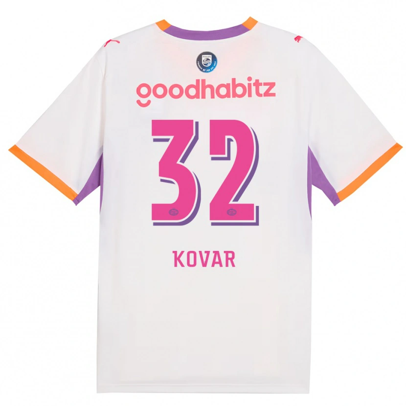 Danxen Pánské Matej Kovar #32 Bílá Fialová Oranžová Daleko Hráčské Dresy 2026/27 Dres