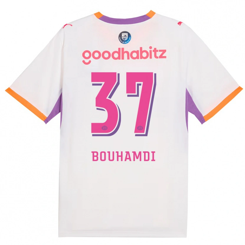 Danxen Pánské Amir Bouhamdi #37 Bílá Fialová Oranžová Daleko Hráčské Dresy 2026/27 Dres
