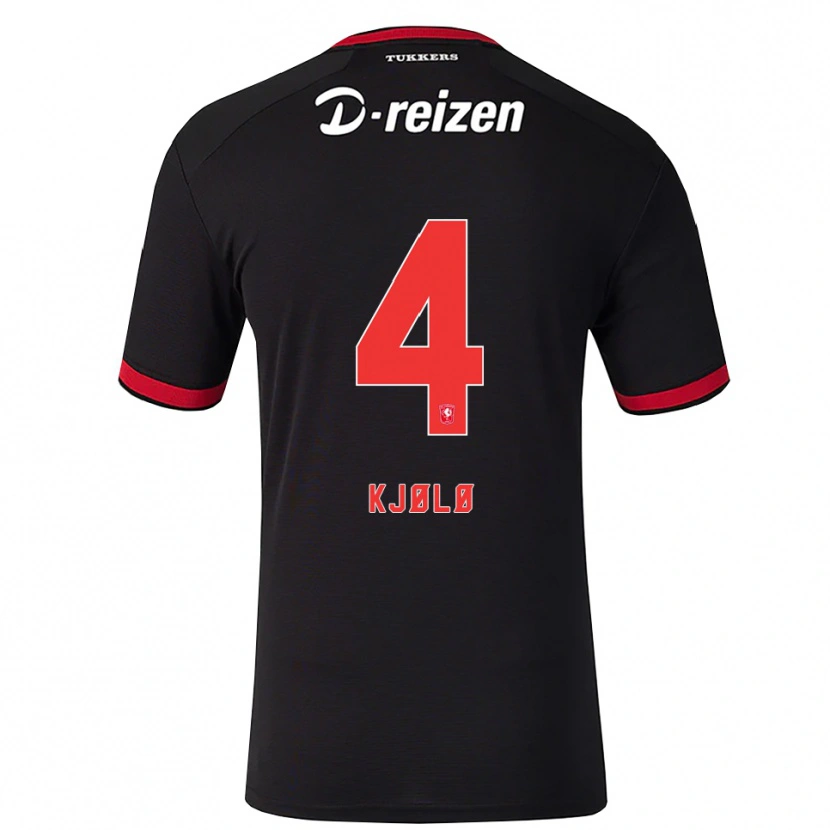 Danxen Pánské Mathias Kjølø #4 Červená Bílá Černá Daleko Hráčské Dresy 2026/27 Dres