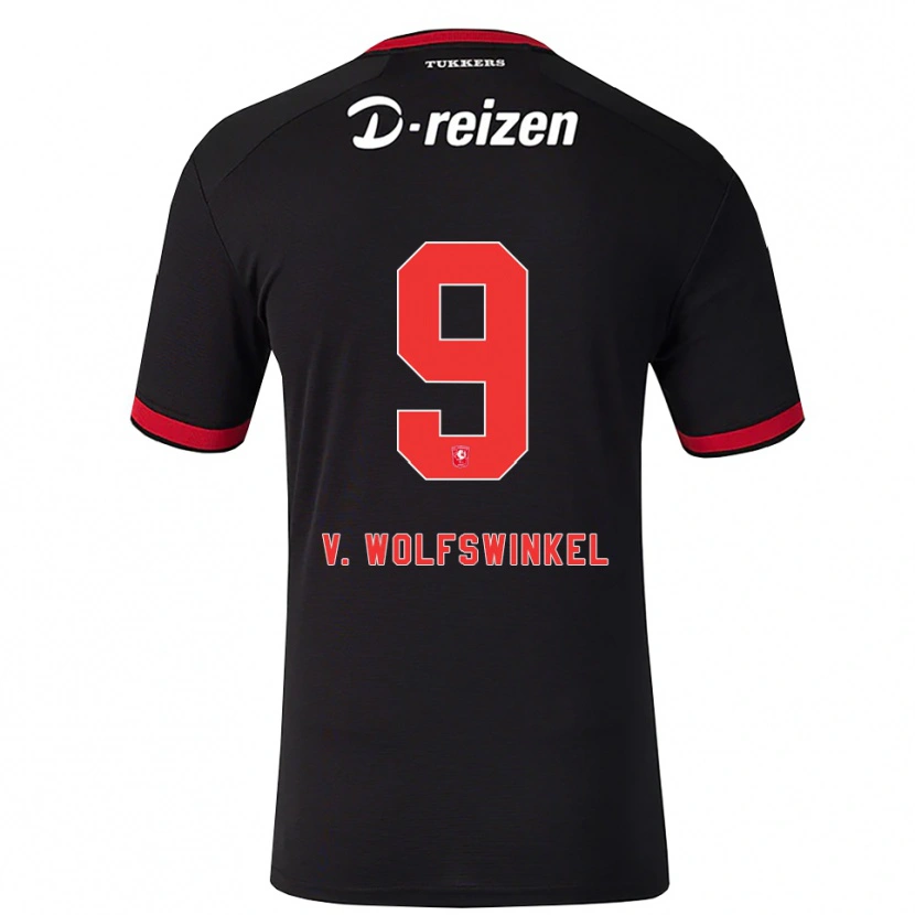 Danxen Pánské Ricky Van Wolfswinkel #9 Červená Bílá Černá Daleko Hráčské Dresy 2026/27 Dres