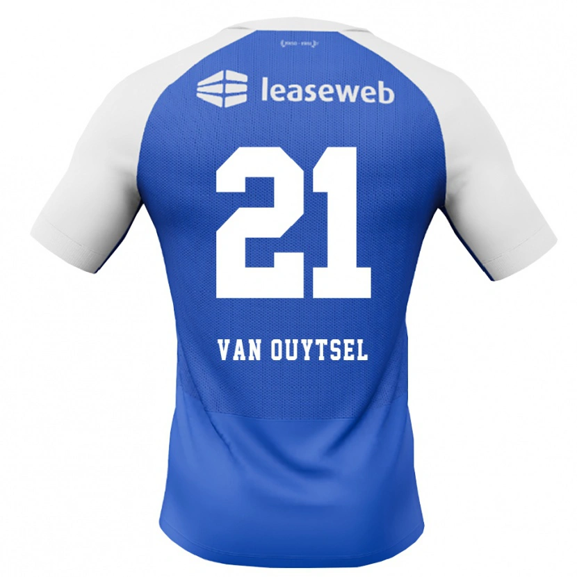 Danxen Pánské Kevin Van Ouytsel #21 Modrá Chodníčková Červená Bílá Daleko Hráčské Dresy 2026/27 Dres