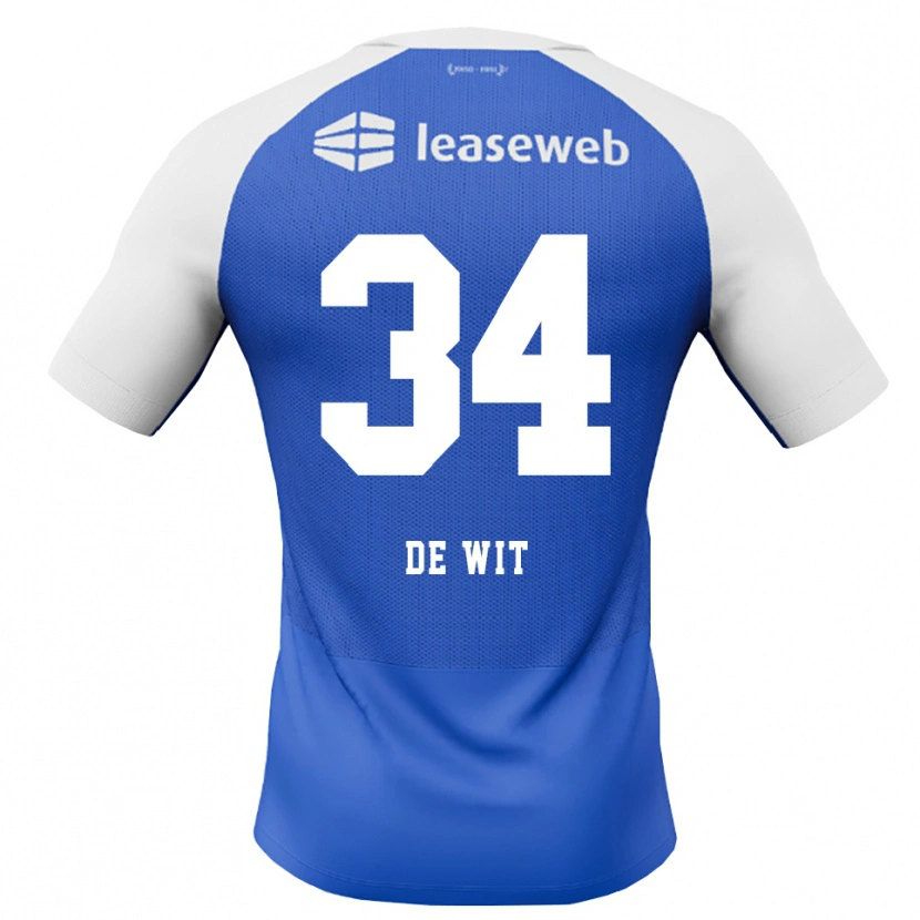 Danxen Pánské Mees De Wit #34 Modrá Chodníčková Červená Bílá Daleko Hráčské Dresy 2026/27 Dres
