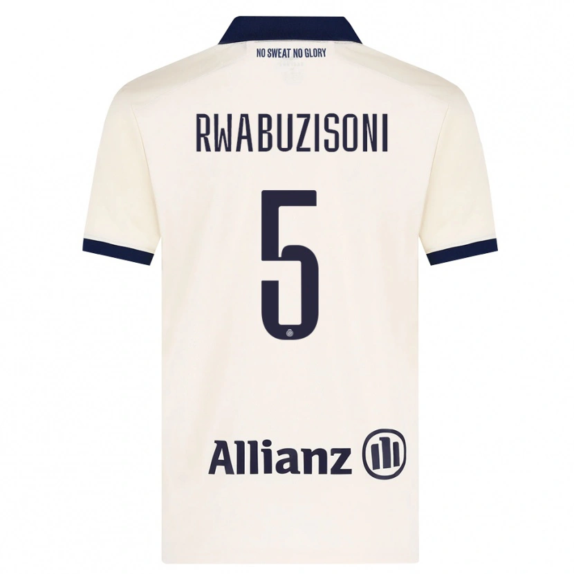 Danxen Pánské Noah Rwabuzisoni #5 Béžová Černá Daleko Hráčské Dresy 2026/27 Dres