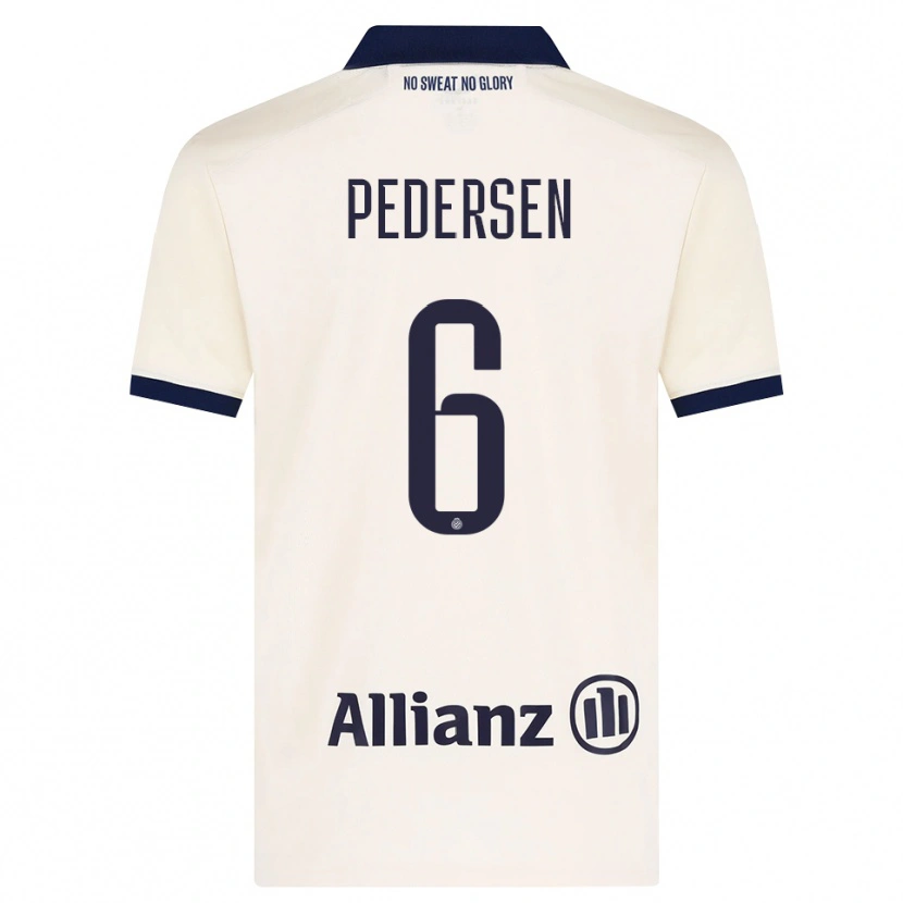 Danxen Pánské Lara Pedersen #6 Béžová Černá Daleko Hráčské Dresy 2026/27 Dres