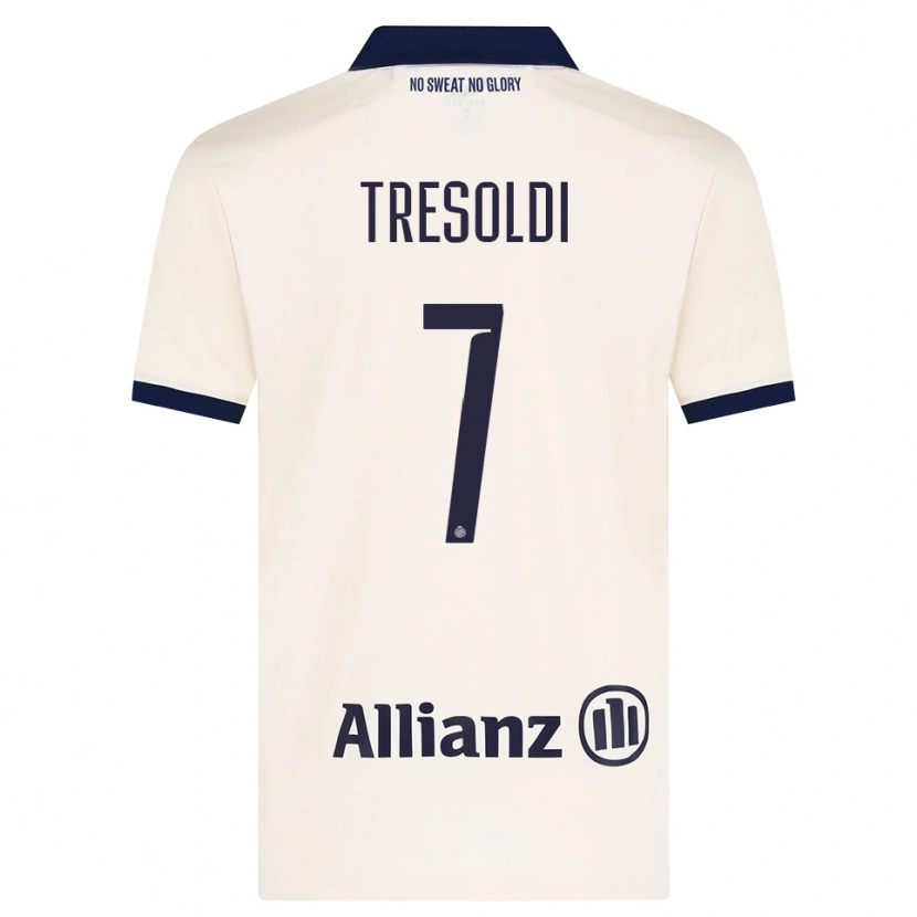 Danxen Pánské Nicolò Tresoldi #7 Béžová Černá Daleko Hráčské Dresy 2026/27 Dres