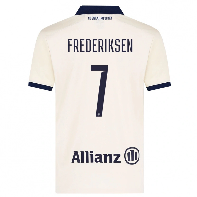Danxen Pánské Rebekka Frederiksen #7 Béžová Černá Daleko Hráčské Dresy 2026/27 Dres