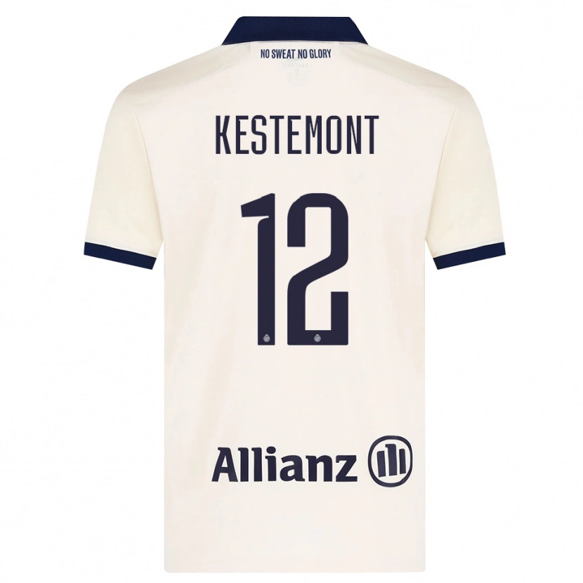 Danxen Pánské Thibeau Kestemont #12 Béžová Černá Daleko Hráčské Dresy 2026/27 Dres