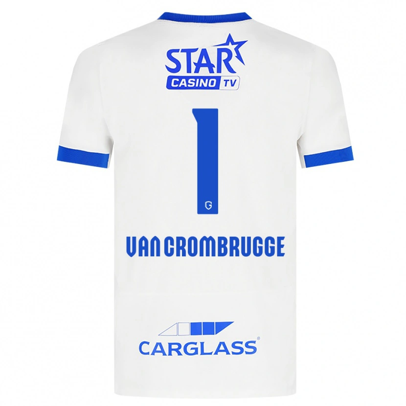 Danxen Pánské Hendrik Van Crombrugge #1 Bílá Modrá Daleko Hráčské Dresy 2026/27 Dres