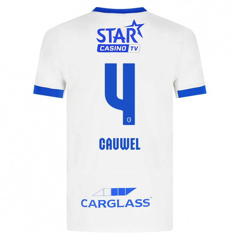 Danxen Pánské Michiel Cauwel #4 Bílá Modrá Daleko Hráčské Dresy 2026/27 Dres