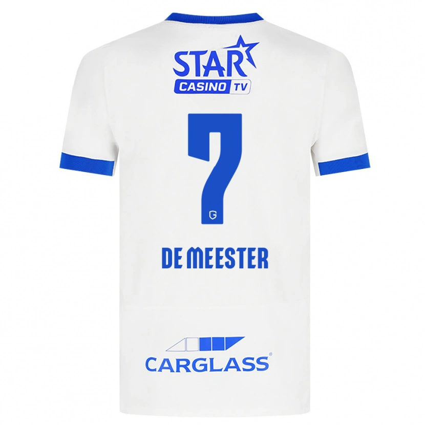 Danxen Pánské Thirsa De Meester #7 Bílá Modrá Daleko Hráčské Dresy 2026/27 Dres