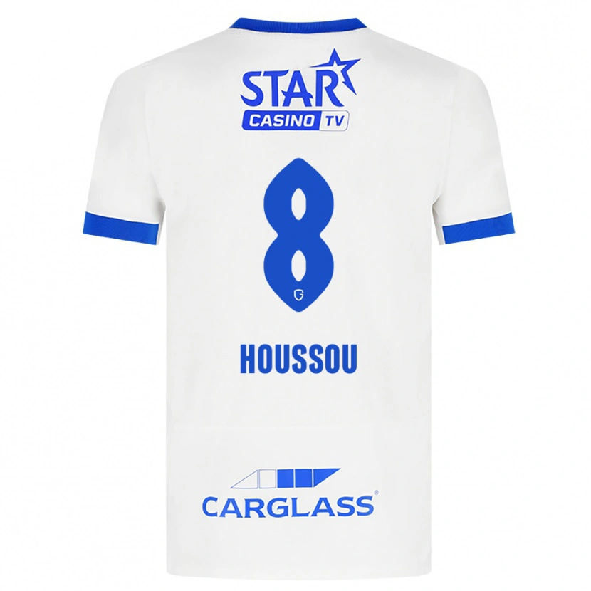 Danxen Pánské Josué Houssou #8 Bílá Modrá Daleko Hráčské Dresy 2026/27 Dres