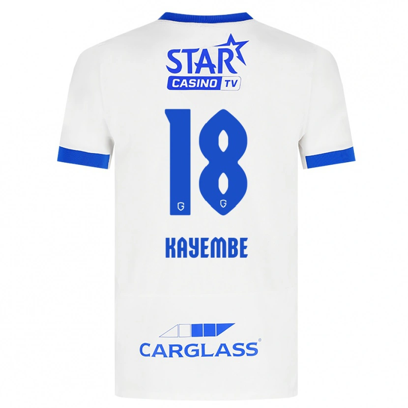 Danxen Pánské Joris Kayembe #18 Bílá Modrá Daleko Hráčské Dresy 2026/27 Dres