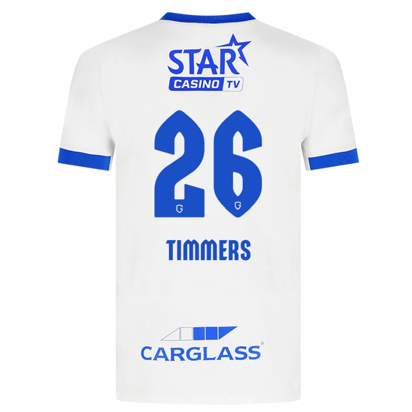 Danxen Pánské Sebastiaan Timmers #26 Bílá Modrá Daleko Hráčské Dresy 2026/27 Dres