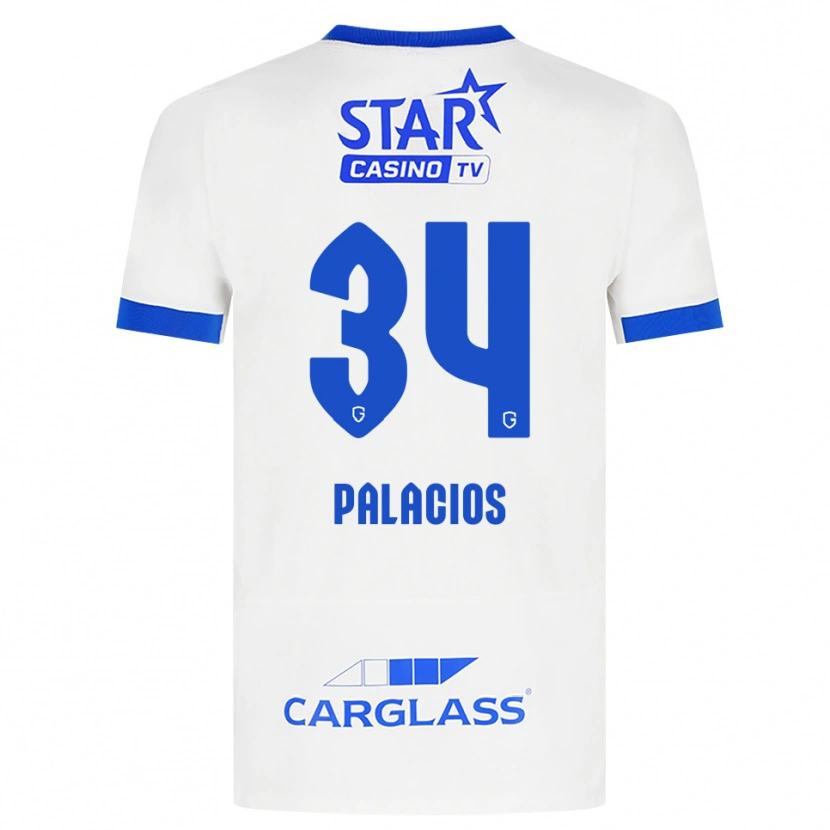 Danxen Pánské Adrián Palacios #34 Bílá Modrá Daleko Hráčské Dresy 2026/27 Dres