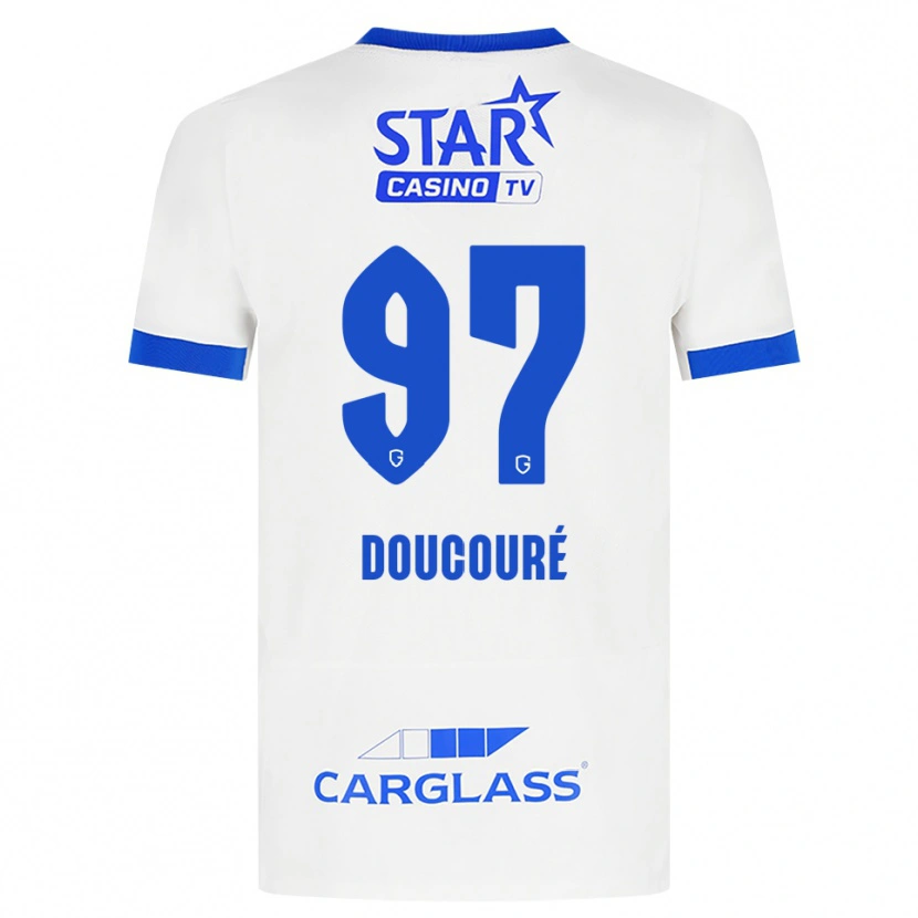 Danxen Pánské Emile Doucouré #97 Bílá Modrá Daleko Hráčské Dresy 2026/27 Dres
