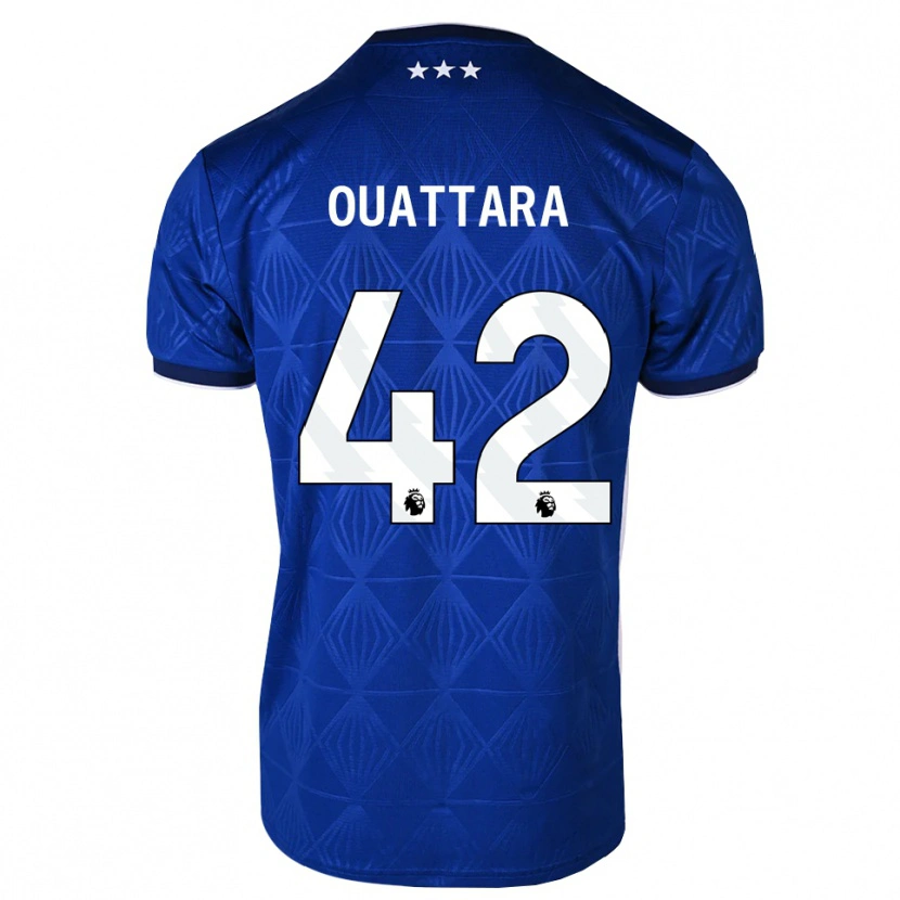 Danxen Pánské Abdoul Ouattara #42 Středně Modrá Bílá Červená Domů Hráčské Dresy 2026/27 Dres