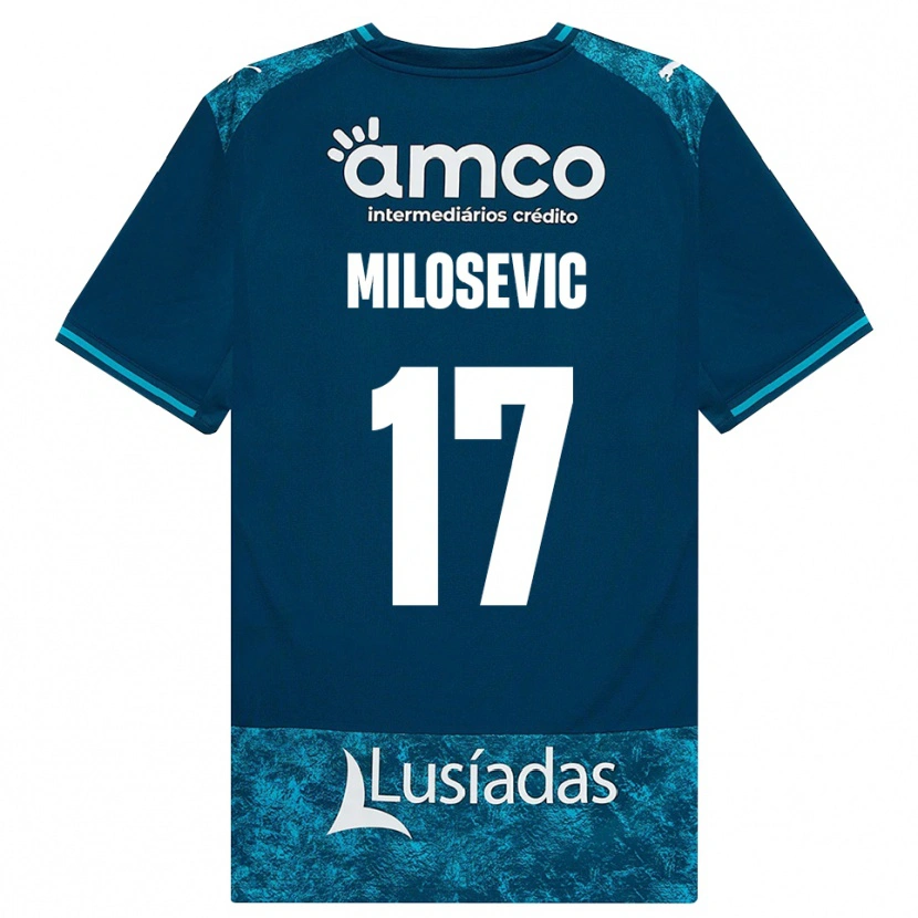 Danxen Pánské Jovan Milosevic #17 Tmavě Břidlicově Šedá Středně Tyrkysová Daleko Hráčské Dresy 2026/27 Dres