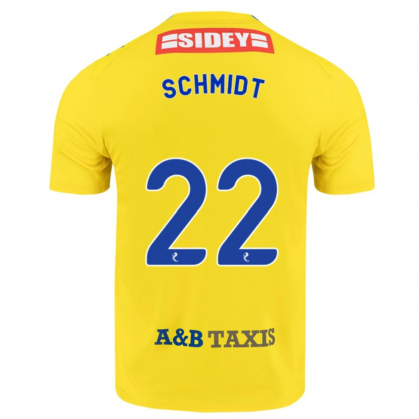 Danxen Pánské Danny Schmidt #22 Žlutá Modrá Černá Daleko Hráčské Dresy 2026/27 Dres