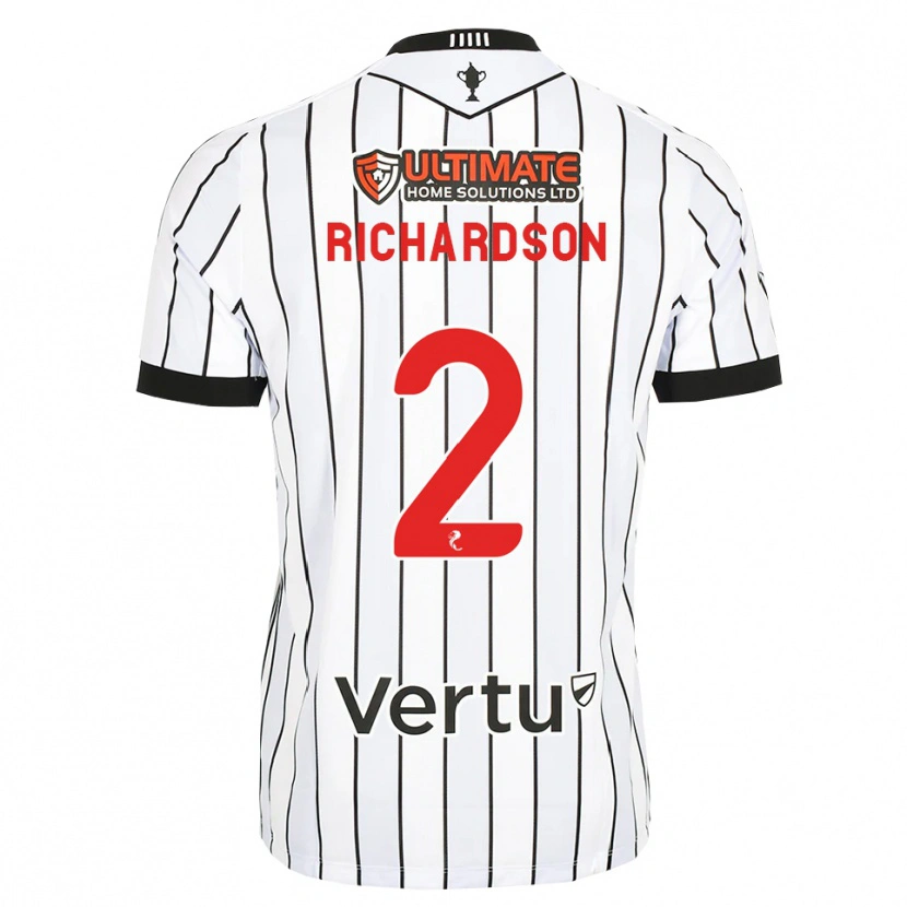 Danxen Dámské Jayden Richardson #2 Bílá Černá Červená Domů Hráčské Dresy 2026/27 Dres