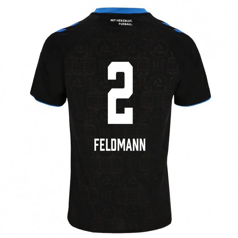 Danxen Dámské Ole Feldmann #2 Černá Bílá Červená Domů Hráčské Dresy 2026/27 Dres