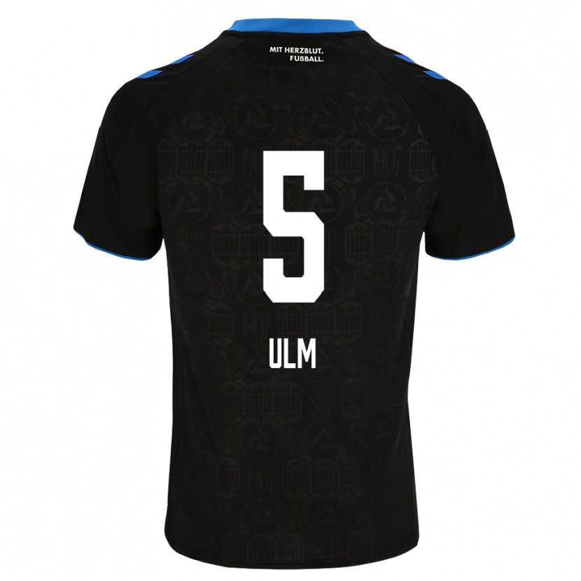 Danxen Dámské Ethan Ulm #5 Černá Bílá Červená Domů Hráčské Dresy 2026/27 Dres