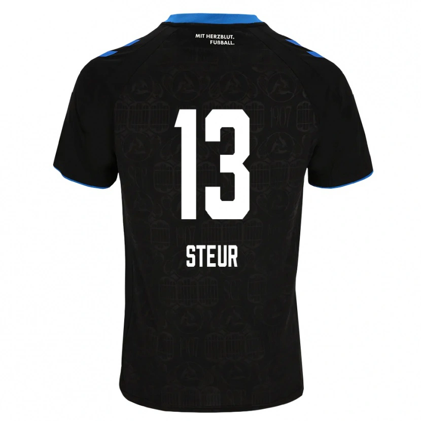 Danxen Dámské Daniel Steur #13 Černá Bílá Červená Domů Hráčské Dresy 2026/27 Dres