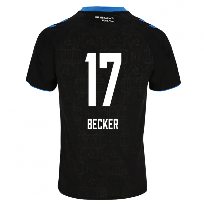 Danxen Dámské Marlon Becker #17 Černá Bílá Červená Domů Hráčské Dresy 2026/27 Dres