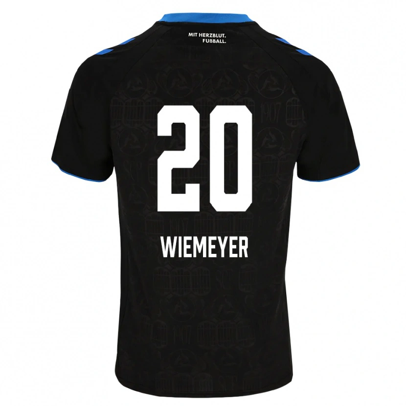 Danxen Dámské Felix Wiemeyer #20 Černá Bílá Červená Domů Hráčské Dresy 2026/27 Dres