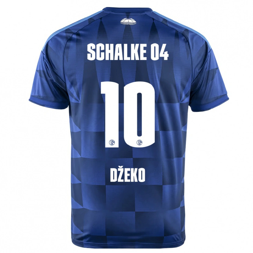 Danxen Dámské Edin Dzeko #10 Tmavě Modrá Žlutá Bílá Domů Hráčské Dresy 2026/27 Dres