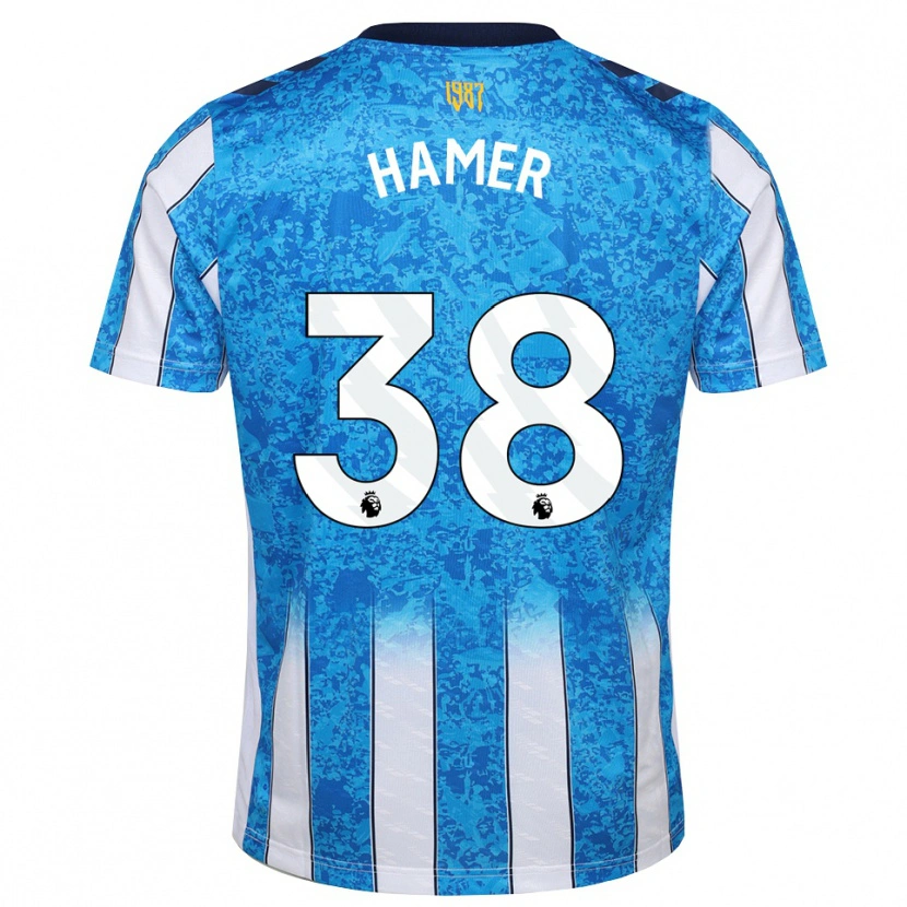 Danxen Dámské Gustavo Hamer #38 Bílá Modrá Oranžová Domů Hráčské Dresy 2026/27 Dres