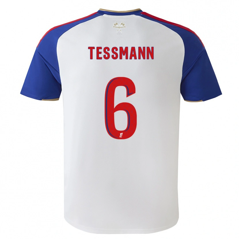 Danxen Dámské Tanner Tessmann #6 Královská Modrá Červená Bílá Domů Hráčské Dresy 2026/27 Dres