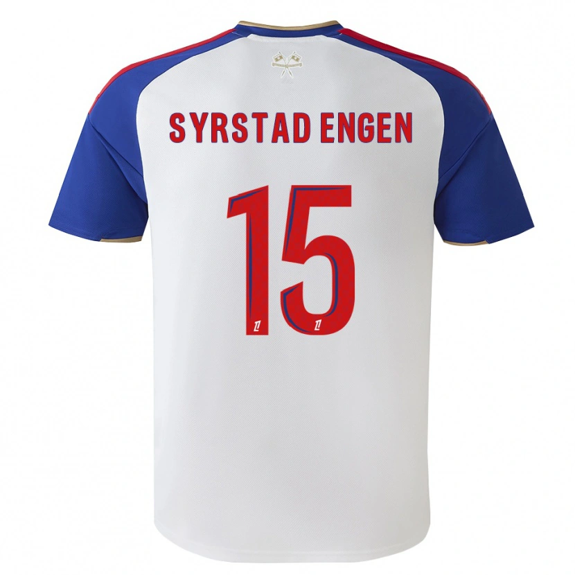 Danxen Dámské Ingrid Syrstad Engen #15 Královská Modrá Červená Bílá Domů Hráčské Dresy 2026/27 Dres